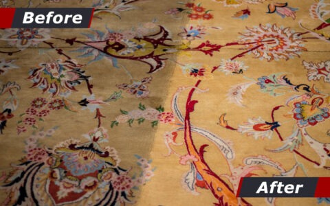 Carpet cleaning before and after photos