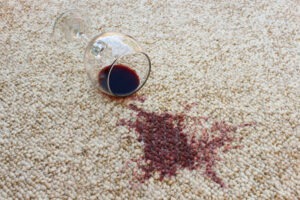 We specialize in stain removal, such as spilled wine on carpets.
